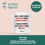 Funny Anger Management Mug, Funny Angry Friend Cup, Secret Santa