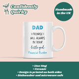 Funny Financial Burden little Girl Dad gift, Dad Birthday Gift,