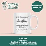 Personalised GCSE Daughter Proud Of You Mug, Daughter GCSE Results, Well Done GCSE Daughter