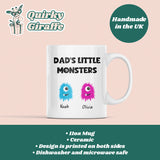 Personalised Dad's Little Monster(s) Mug, Daddy Birthday, Dad Gift, Father's Day