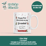 Personalised Grandad First Christmas 2024 Mug, Baby First Christmas For Grandad From Baby Gift