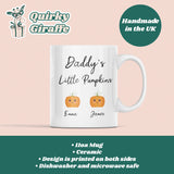 Personalised Daddy's Little Pumpkin's Mug, Halloween For Dad, October Birthday Dad