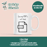 Personalised Saving PDF's Not Lives Mug, Funny Work Secret Santa