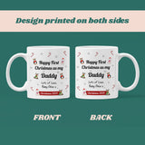 Personalised Daddy First Christmas 2024 Mug, Baby First Christmas For Daddy From Baby Gift