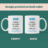 Funny Financial Burden little Girl Dad gift, Dad Birthday Gift,