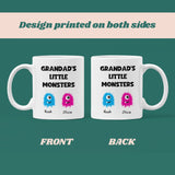 Personalised Grandad's Little Monester(s) Mug, Grandad Birthday, Father's Day