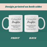 Personalised GCSE Daughter Proud Of You Mug, Daughter GCSE Results, Well Done GCSE Daughter