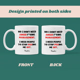 Funny Anger Management Mug, Funny Angry Friend Cup, Secret Santa