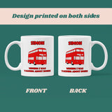 Personalised Wishing I Was Talking About Buses Mug, Birthday Bus Driver Gift, Secret Santa