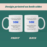 Personalised GCSE Son Proud Of You Mug, Son GCSE Results, Well Done GCSE Son