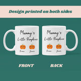 Personalised Mummy's Little Pumpkin's Mug, Halloween For Mum, October Birthday Mum