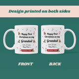 Personalised Grandad First Christmas 2024 Mug, Baby First Christmas For Grandad From Baby Gift