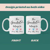 Personalised This Grandad belongs to Mug, Grandad Birthday, Father's Day