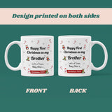 Personalised Brother First Christmas 2024 Mug, Baby First Christmas For Brother From Baby Gift