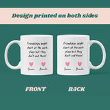 Personalised Work Bestie Friendship Begin At Work Gift, Leaving Gift, Secret Santa