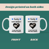 Personalised Happy Birthday Daddy Baby Scan Photo Mug, Dad to be Birthday Gift