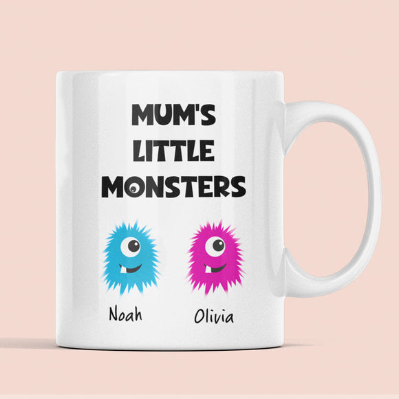 Personalised Mum's Little Monster(s) Mug, Mummy Birthday, Mum Gift, Mother's Day