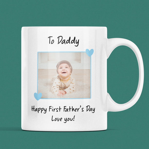 Personalised Photo Daddy First Father's Day Mug, Gift for Dad