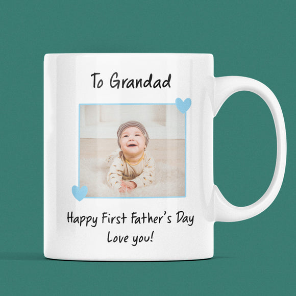 Personalised Photo Grandad First Father's Day Mug, Gift for Grandad