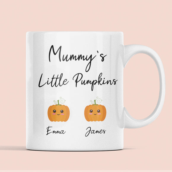 Personalised Mummy's Little Pumpkin's Mug, Halloween For Mum, October Birthday Mum