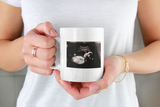 Personalised Auntie Baby Scan Photo Mug, Auntie to be Gift