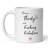 CQ Personalised 30 Fucking Fabulous Mug, Woman 30th Birthday Gift