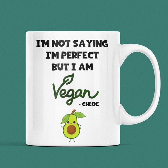 Personalised Funny Vegan Mug, Perfect Vegan Birthday Gift, Secret Santa