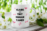 Personalised Tiny Human Tamer Nursery Teacher Mug, Teacher Thank you Gift