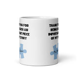 Personalised Piece Of My Journey Teacher Mug, Teacher Thank you Gift