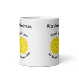 Personalised Thank You For Helping Me Shine Teacher Mug, Teacher Thank you Gift