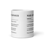 Personalised Maid Of Honour Funny Definition Mug, Marriage Thank You Gift