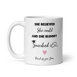 Personalised She Believed She Could Graduation Mug