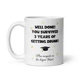 Personalised Funny Drunk Graduation Mug