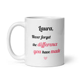 Personalised Difference you Have Made Mug, Teacher Thank you Gift, Secret Santa