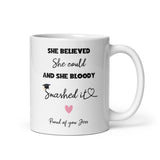 Personalised She Believed She Could Graduation Mug