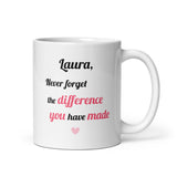 Personalised Difference you Have Made Mug, Teacher Thank you Gift, Secret Santa