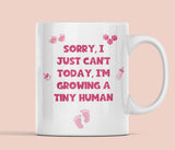 Funny Growing Tiny Human Mug, Mum to Be Gift, Baby Shower, Secret Santa, Mother's Day