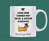 Personalised Clever Sausage Graduation Mug