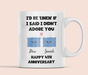 Personalised Funny 4th Wedding Anniversary Gift