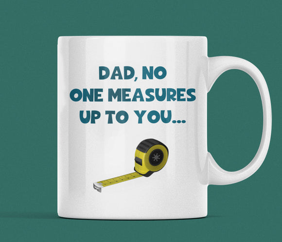 Funny Dad Tape Measure DIY Joke Mug, Birthday Gift