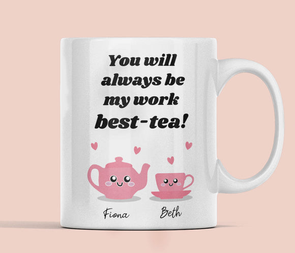 Personalised Work Best-Tea Mug, Secret Santa