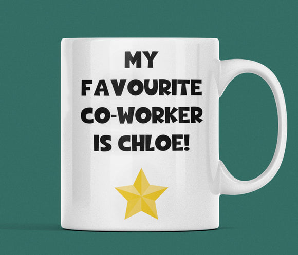 Personalised Funny Favourite Co-worker Mug - Funny Work Mug, Secret Santa