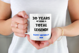 Personalised Legend at 30 Mug, 30th Birthday Gift