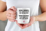 Funny Work Bestie vs Work Friend Mug, Secret Santa