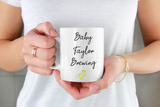 Personalised Baby Brewing Mug, For Mum to be, For Dad to be, Baby Shower Gift, Mother's Day