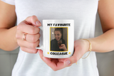 Personalised My Favourite Colleague Photo Funny Mug, Funny Work Colleague Gift, Secret Santa