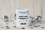 Personalised Blue 18th Birthday Mug, 18th Birthday Gift