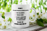 Personalised Work Bestie Mug - Chance made us colleagues, Secret Santa