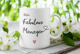 Personalised Fabulous Manager Mug - Work Boss Gift, Secret Santa