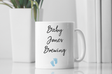 Personalised Baby Brewing Mug, For Mum to be, For Dad to be, Baby Shower Gift, Mother's Day